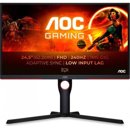 63,5cm/25" (1920x1080) AOC Gaming G3 25G3ZM/BK FHD WLED 240Hz 0,5ms HDMI DP Black/Red