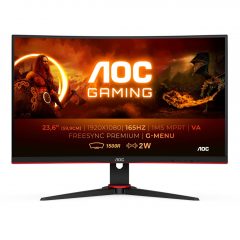   59,9cm/23,6'' (1920x1080) AOC Gaming C24G2AE/BK 16:9 1ms 165Hz VESA Speaker Full HD Red/Black