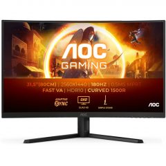   81,3cm/32" (2560x1440) AOC Gaming CQ32G4VE 16:9 QHD Curved FastVA 0,5ms 180Hz HDR10 HDMI DP Black