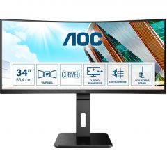   86,4cm/34'' (3440x1440) AOC Pro-Line CU34P2A 21:9 1ms USB 2xHDMI DisplayPort VESA Speaker 2K UHD Black