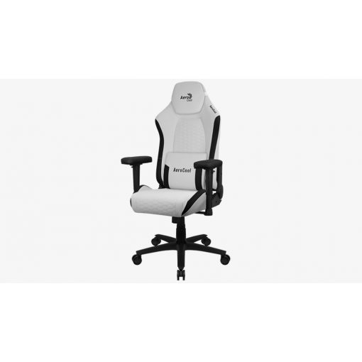 Gamer szék Aerocool CROWN Leatherette Moonstone White Fehér