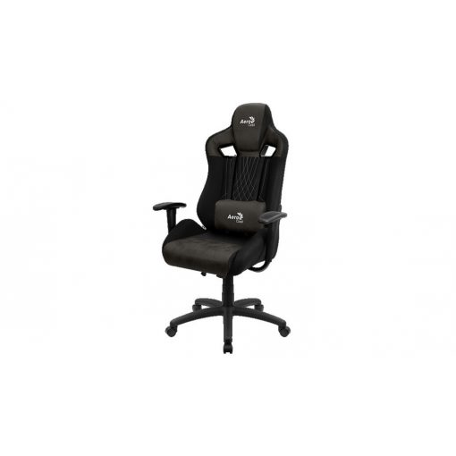 Gamer szék Aerocool EARL AeroSuede Iron Black Fekete