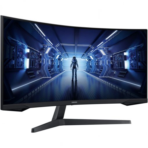 86cm/34'' (3440x1440) Samsung Odyssey C34G55TWWP Curved 21:9 1ms 144Hz HDMI DisplayPort VESA Ultra WQHD Black