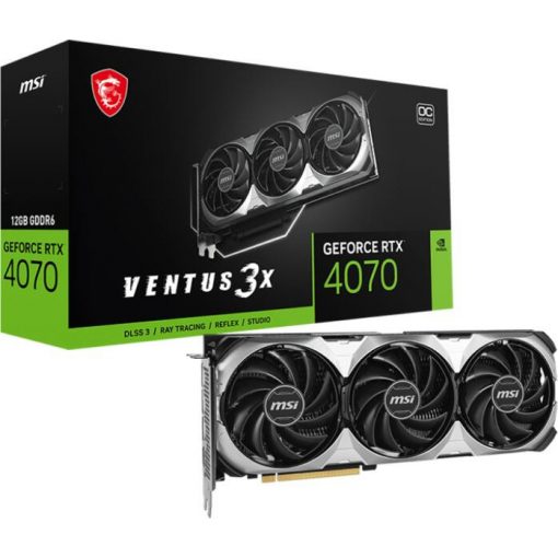 RTX 4070 12GB MSI Ventus 3X E1 OC GDDR6 3 Fan